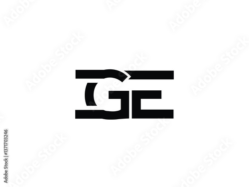 GE Letter Logo design Vector Art, Icons, and Graphics	