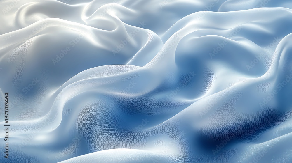 A serene silky background in icy blue and white, with gentle waves and a frosted glass effect, A serene silky background in icy blue and white, with gentle waves and a frosted glass effect,