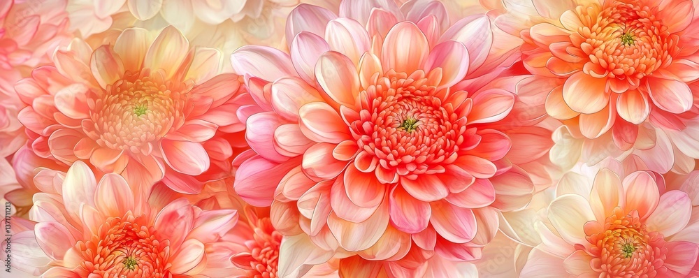 Φωτογραφία Peach and Pink Flower Petals, Close-Up, Soft Focus, Floral, Nature, flower, peta