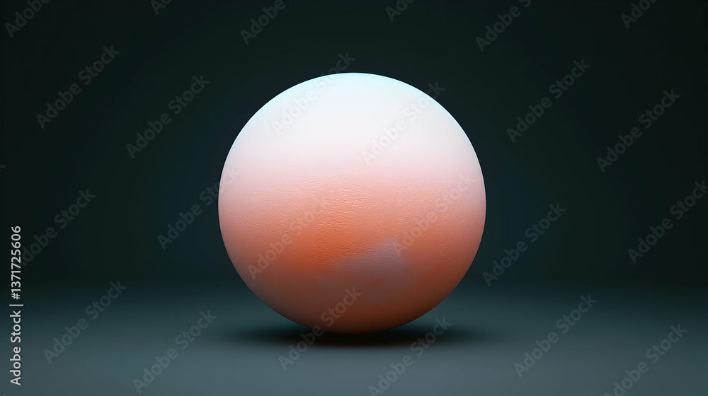 Orange Pink White Sphere 3D Render with Dark Background Orange Pink White Sphere 3D Render with Dark Background