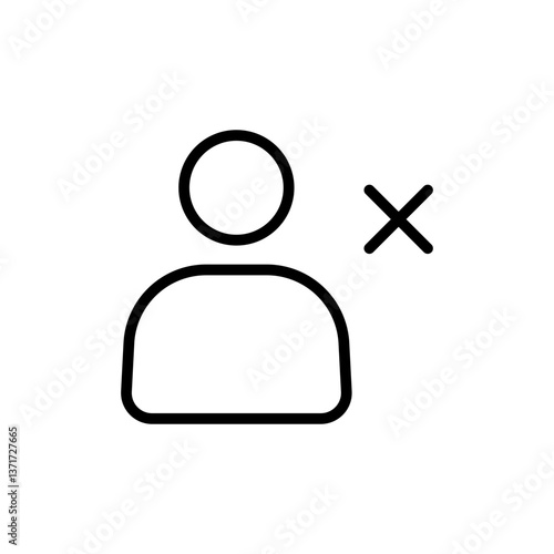 block user account, illustration user icon on transparent background