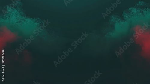 Wallpaper Mural Eerie teal and red smoke cloudscape, dark background, mysterious atmosphere, ideal for fantasy or horror Torontodigital.ca