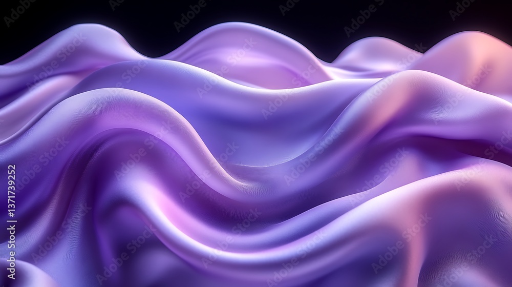 Obraz premium A silky, abstract background in shades of lavender and lilac, with a soft, flowing pattern,