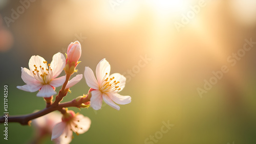 Delicate blossoms reveal soft pastel colors