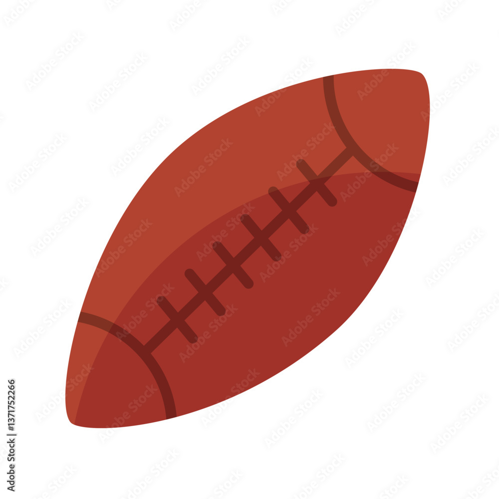 American football ball icon vector image with white background American football ball icon vector image with white background