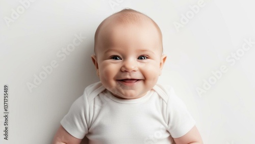 a baby on white background