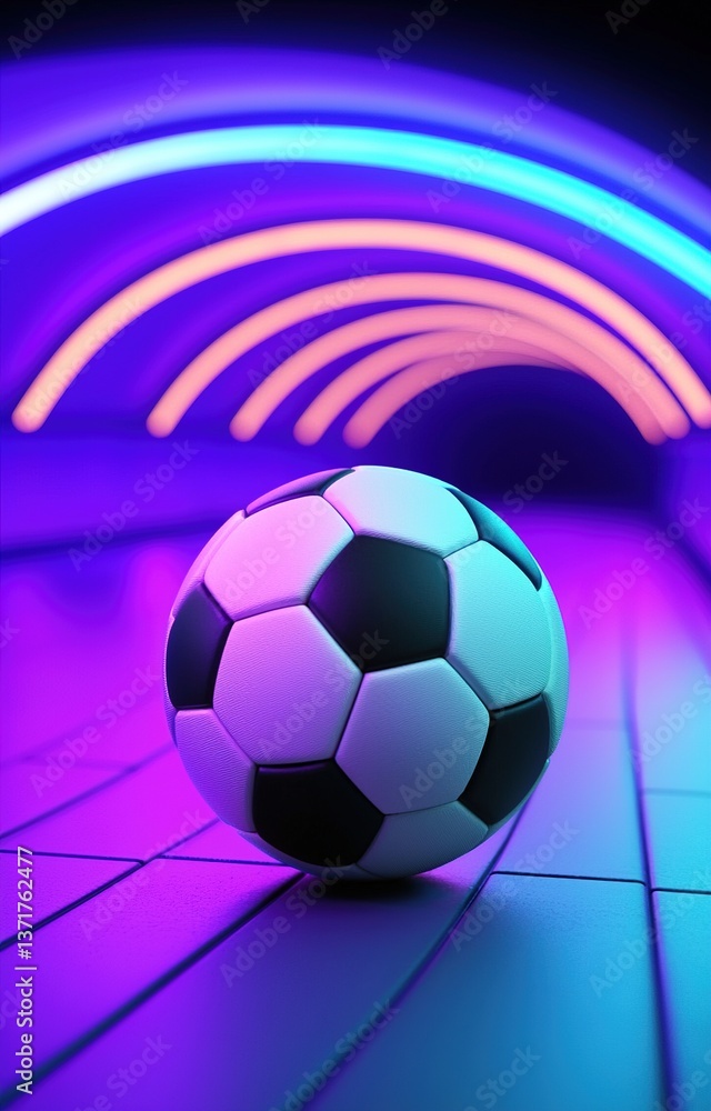 Obraz premium soccer ball on blue