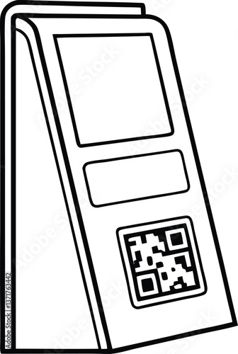Modern QR Code Kiosk: A Simple Illustration