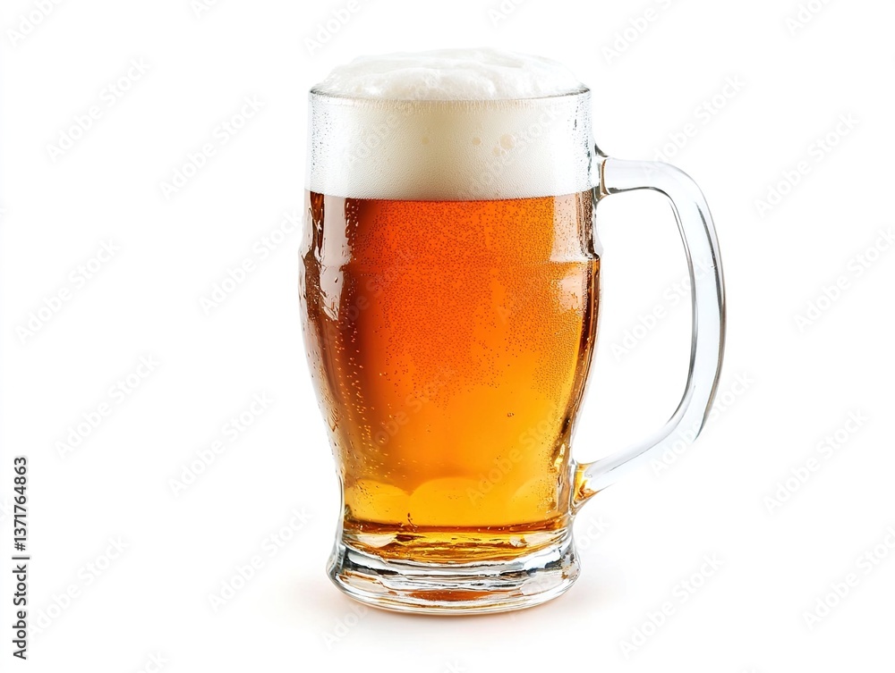 appetizing beer glass. Isolated on a white background with no shadows. Front view. appetizing beer glass. Isolated on a white background with no shadows. Front view.