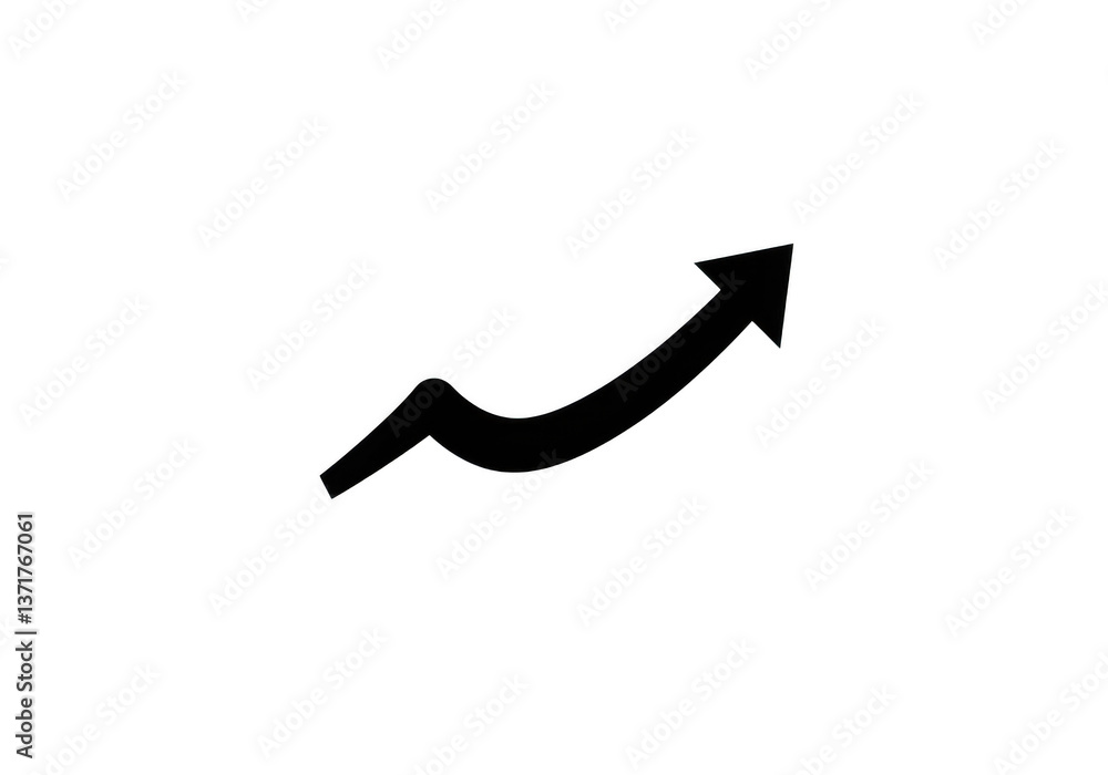 A black arrow pointing upwards A black arrow pointing upwards