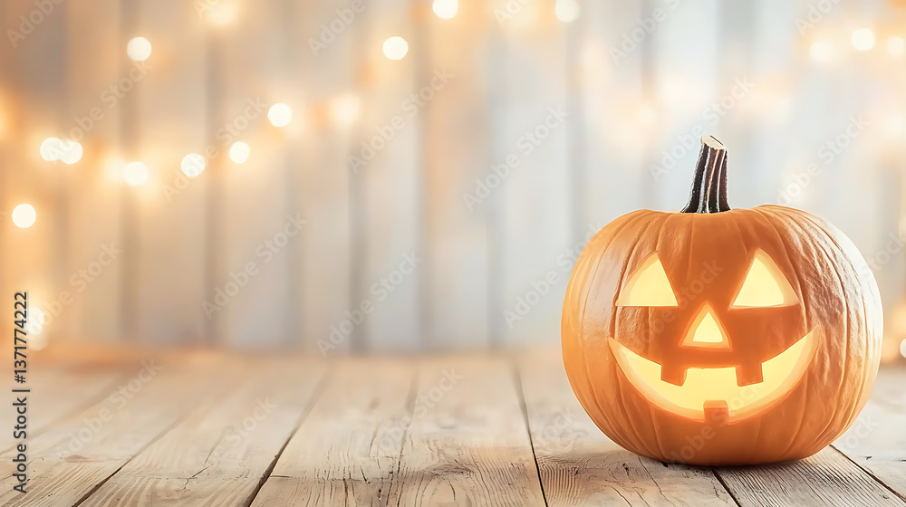 Fototapeta premium Carving halloween pumpkins cozy home setting festive image warm lighting close-up view seasonal celebration