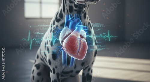 Advanced Veterinary Technology: Dalmatian Dog Heart Rate Monitoring with Augmented Reality