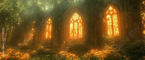 Sunlit Gothic Chapel