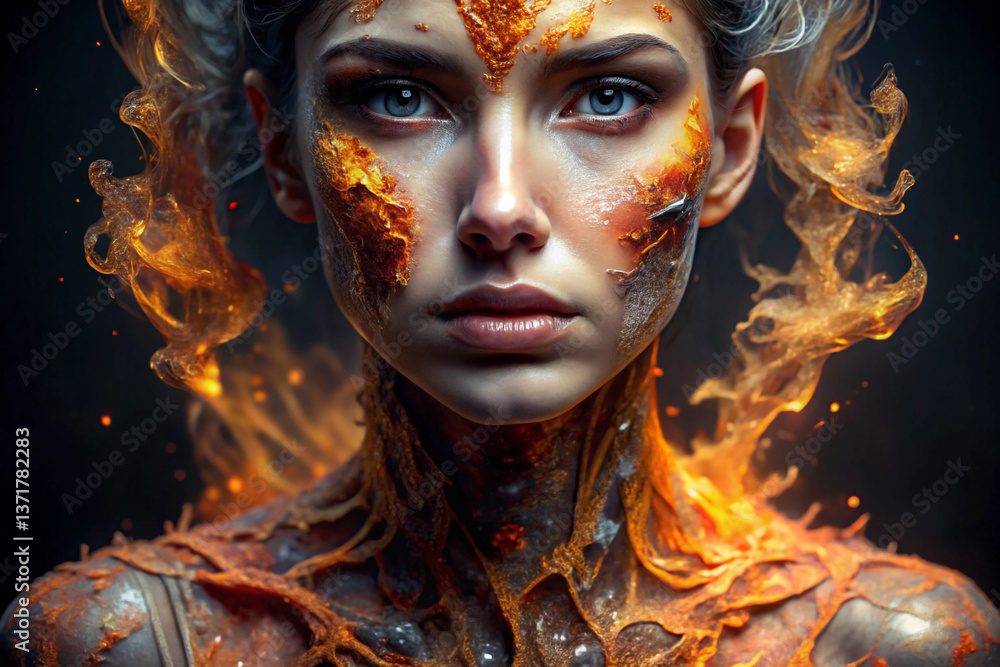 Merge AI-generated textures into human portraits Merge AI-generated textures into human portraits