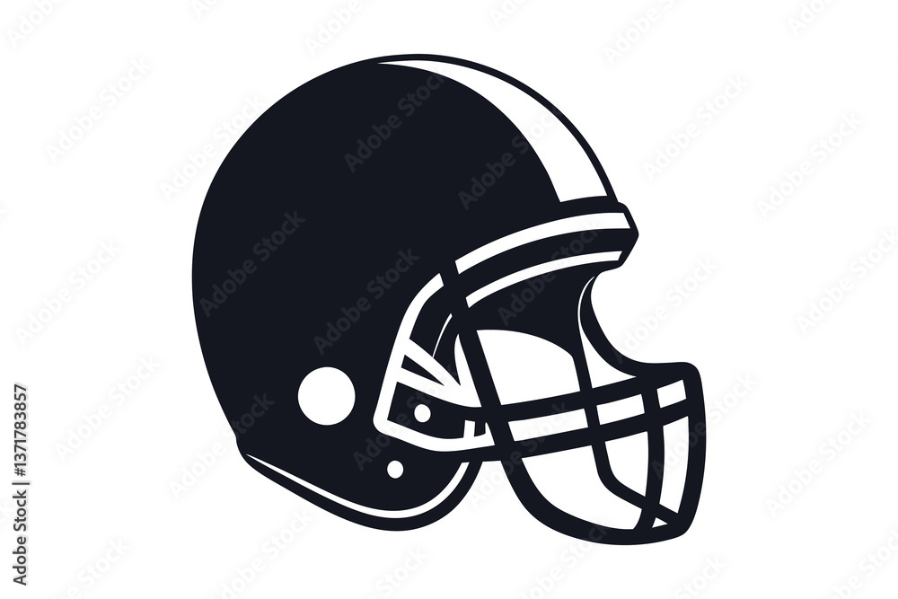 Naklejka premium American football helmet isolated on white background