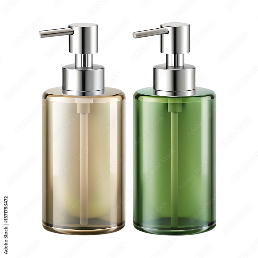 Obraz premium Soap Dispensers: Gold & Green