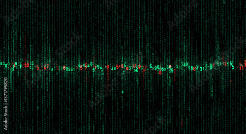 abstract digital background with binary code