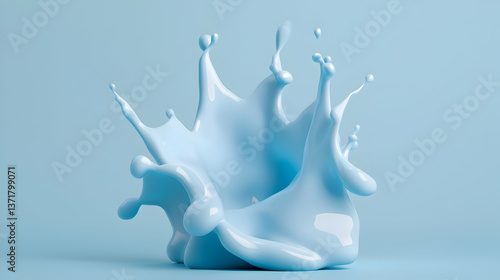 Wallpaper Mural Light Blue Water Splash on Light Blue Background Torontodigital.ca