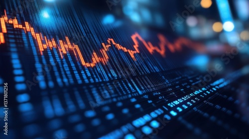 Wallpaper Mural Dynamic Stock Market Data Visualization Financial Chart Showing Trending Market Data on Digital Torontodigital.ca