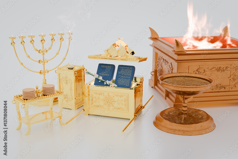 Fototapeta The articles of furniture in the tabernacle built in the time of Moses, also called Sanctuary