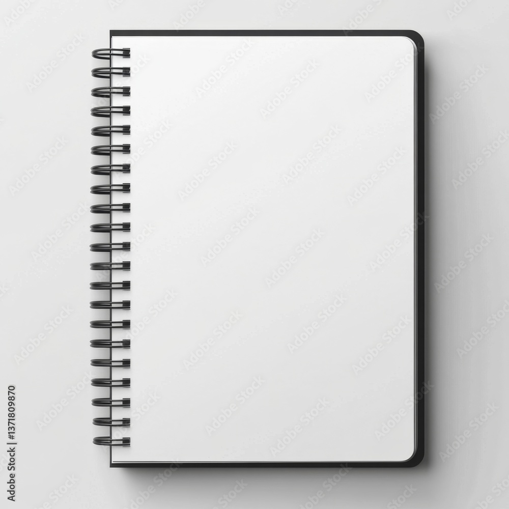 Blank spiral notebook on white background (1) Blank spiral notebook on white background (1)