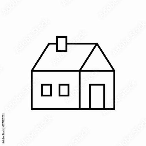Family home property icon vector sign