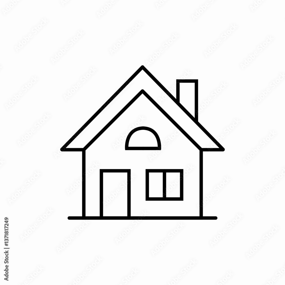 Residential home icon vector sign Residential home icon vector sign