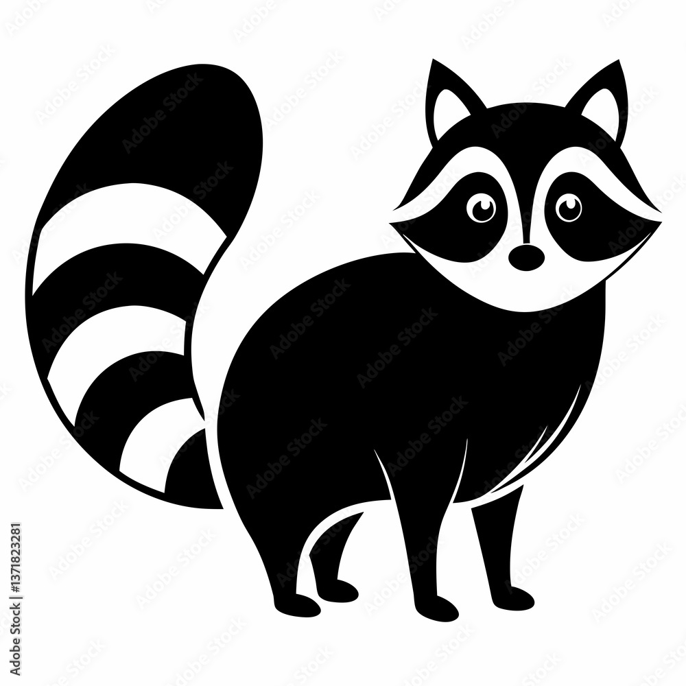 Fototapeta premium Cartoon Fox Vector Illustration with Wild Animal Features