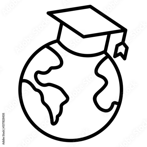 Global Learning Outline Icon