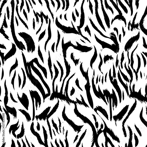 tiger skin texture black and white