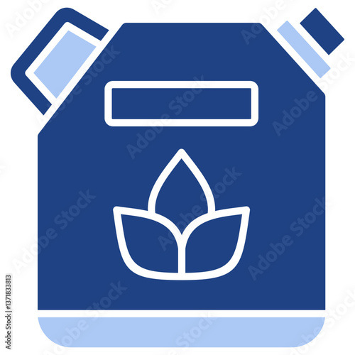 Biodiesel Flat Blue Icon