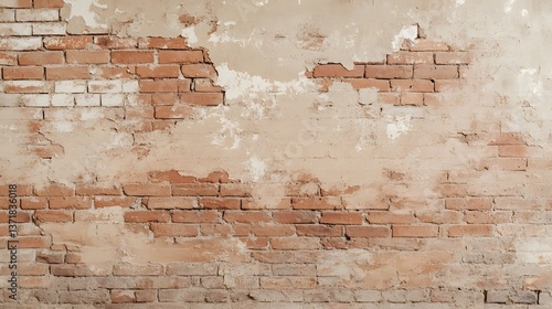 Distressed Red Brick Wall Texture Background Old Weathered Masonry Design Element