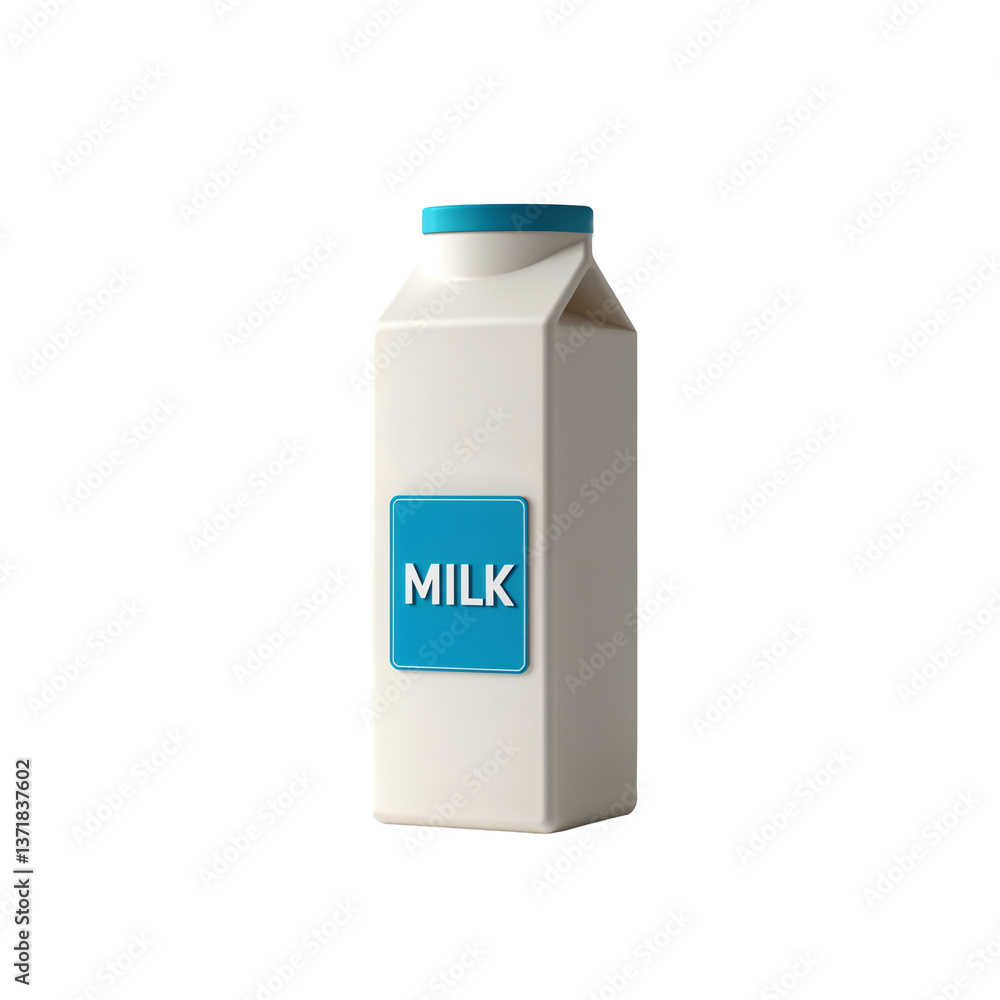 Realistic 3D milk carton with high-contrast studio lighting, smooth packaging texture, and photorealistic details, perfect for graphic design and branding Realistic 3D milk carton with high-contrast studio lighting, smooth packaging texture, and photorealistic details, perfect for graphic design and branding
