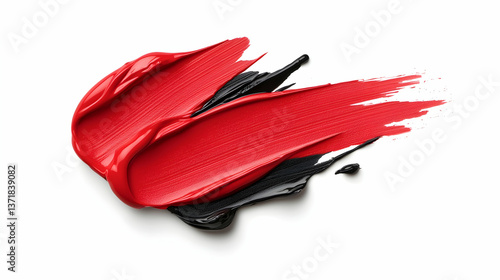 Wallpaper Mural Red and Black Lipstick Swatch on White Background Torontodigital.ca