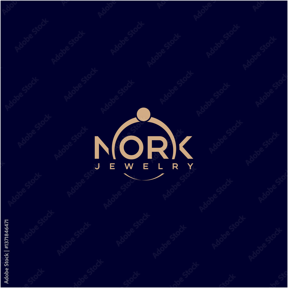 Fototapeta premium NORK jewelry logo design and unique logo design 