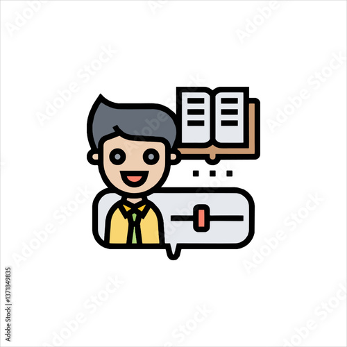 set of funny cartoon manager