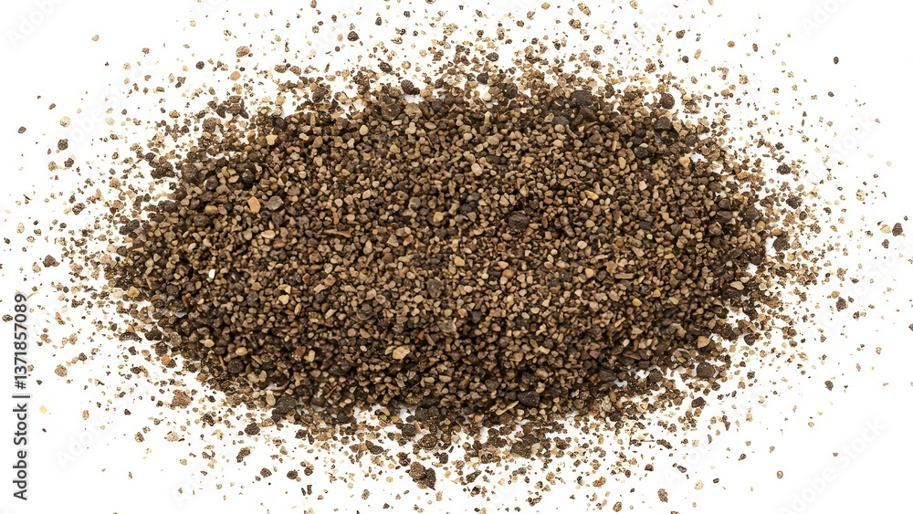 pile of black pepper isolated in white background pile of black pepper isolated in white background