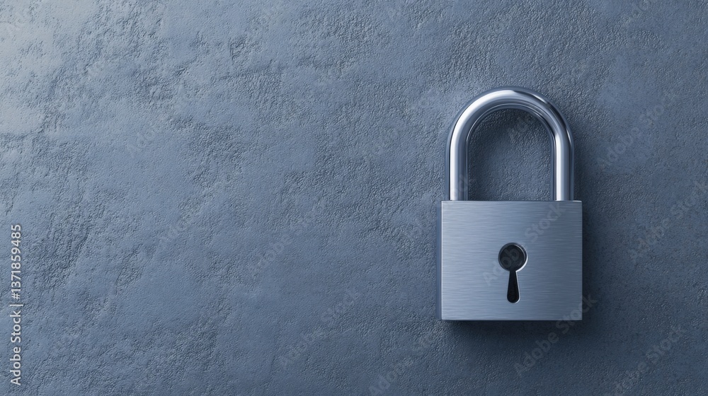Fototapeta premium Security padlock on wall