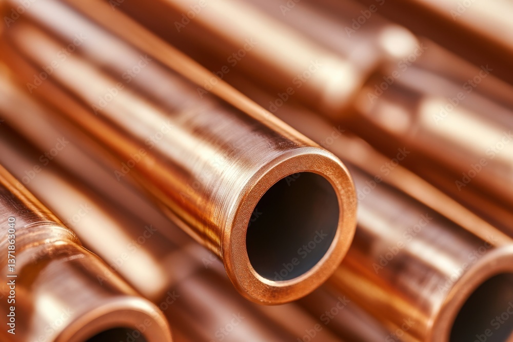 Naklejka premium Copper pipes abstract pattern