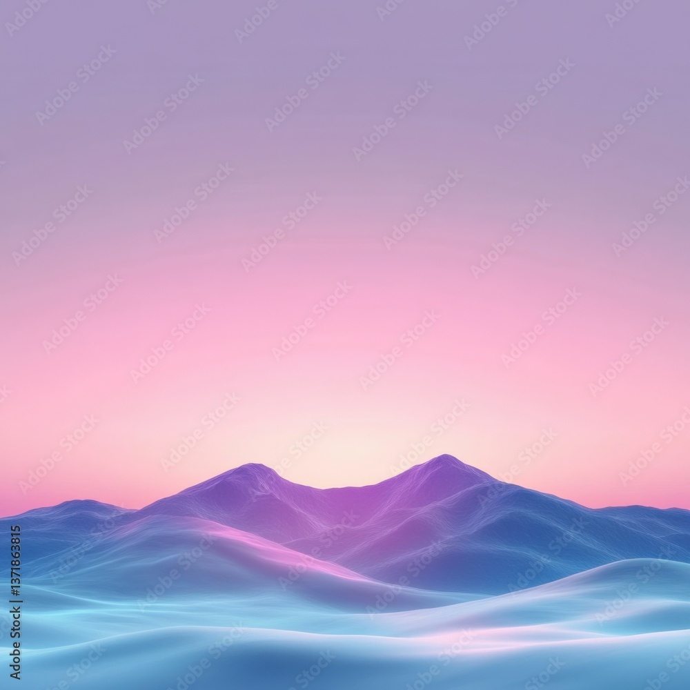 Dreamy pastel landscape hills Dreamy pastel landscape hills