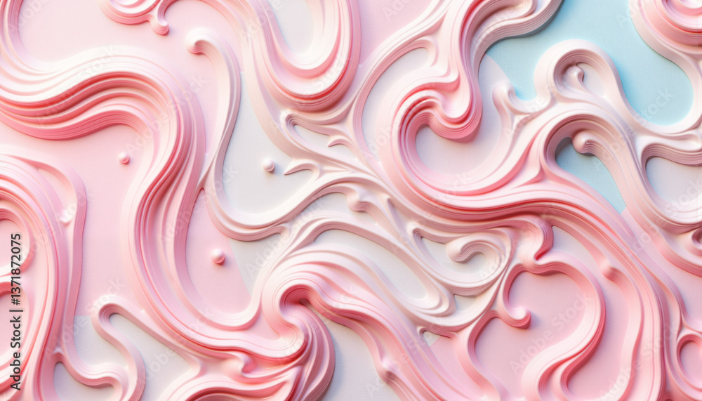 Soft pastel swirls and organic patterns, artistic expression Soft pastel swirls and organic patterns, artistic expression