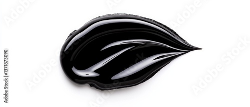 Black glossy paint smear