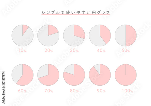 企画書に使えるシンプルで使いやすい円グラフ素材