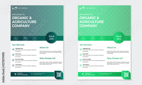 Creative modern fresh clean clear simple agro based A4 flyer or agriculture business Flyer template, magazine, poster design 
