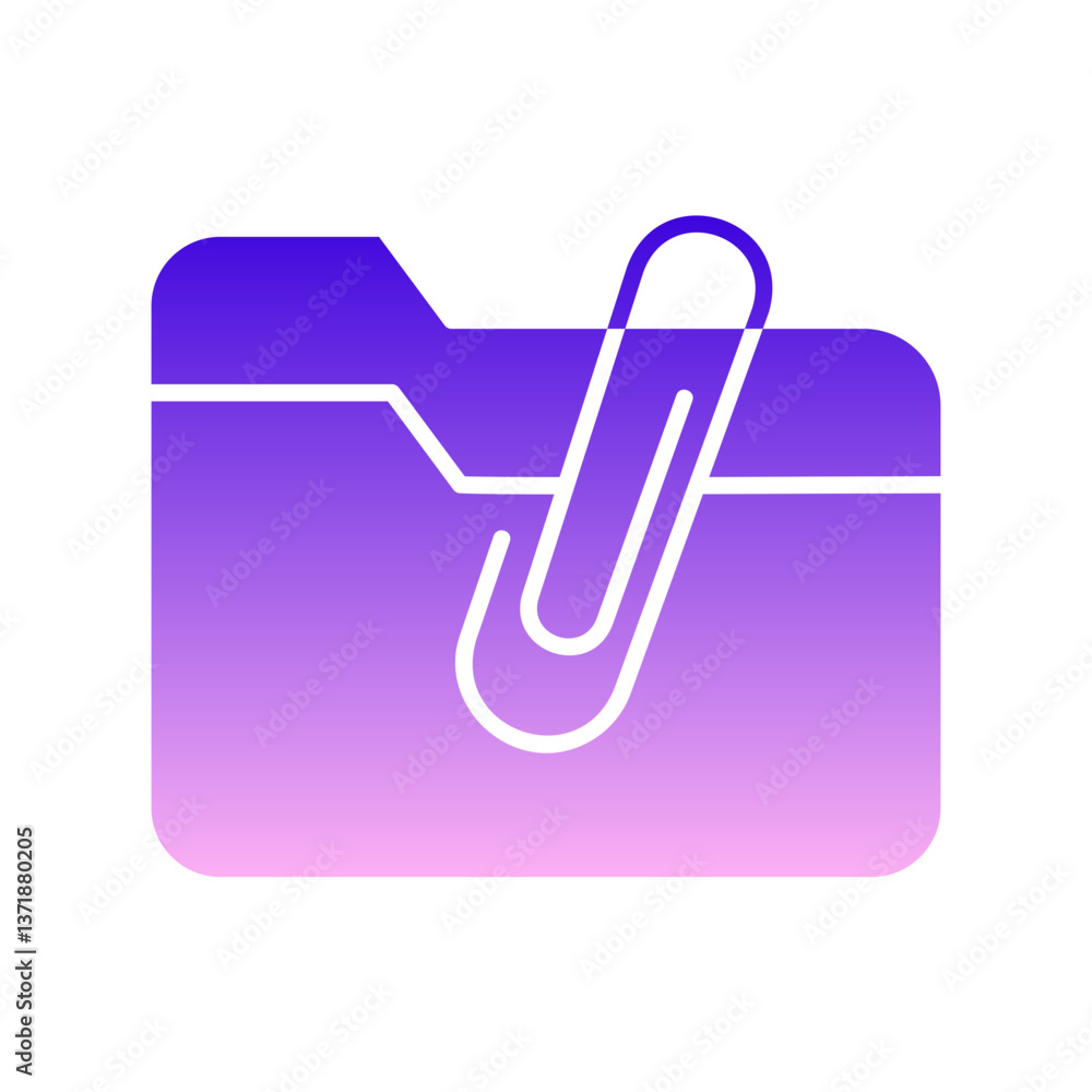 File Folder & Paperclip File Folder & Paperclip