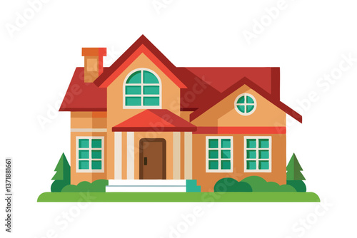 Wallpaper Mural vector illustration of houses Torontodigital.ca