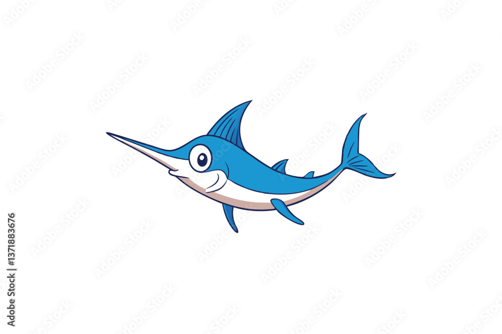 Obraz premium fish cartoon isolated on white