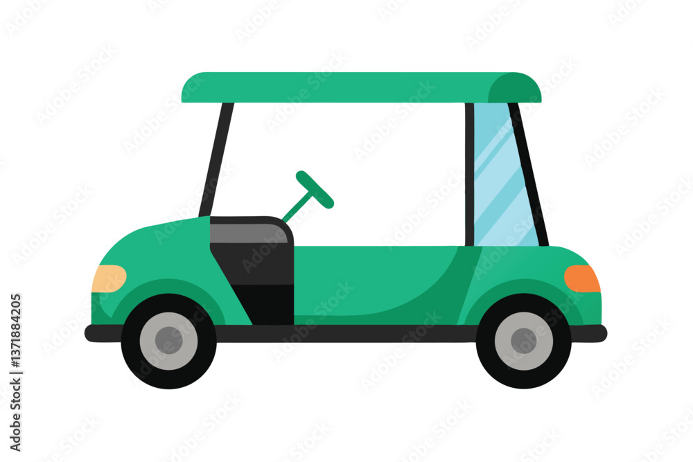 Fototapeta premium golf cart isolated on white background