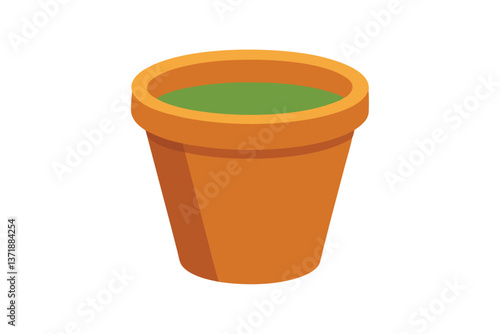 flower pot isolated on white