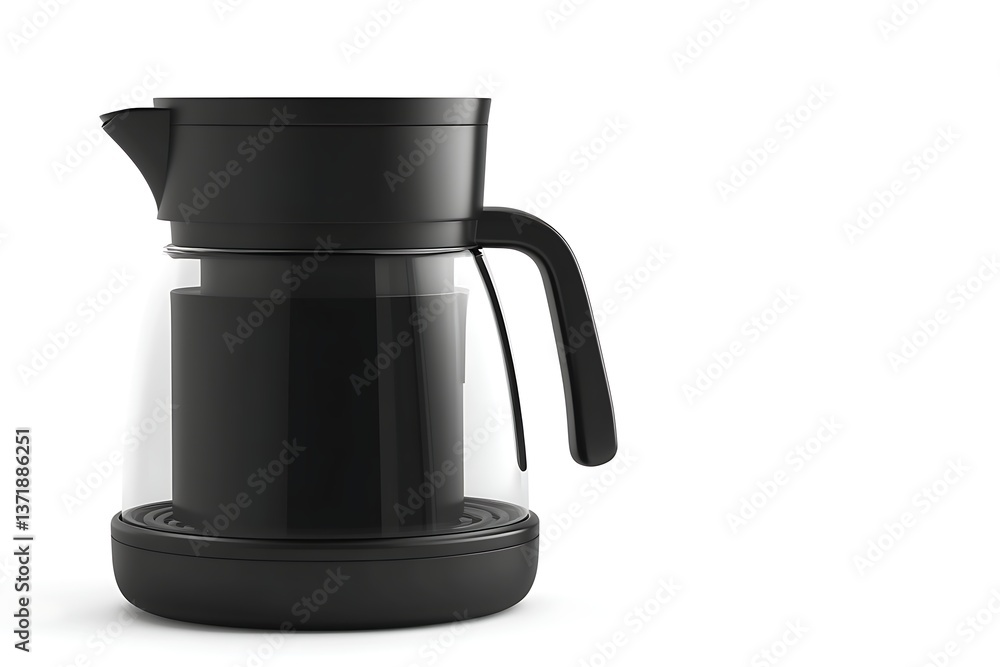 custom made wallpaper toronto digitalModern black glass coffee maker, on white backdrop, isolated, for brewing fresh beverages